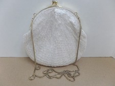 Borsa da sera LA REGALO perlescente con perline Clam Shell borsa pochette catena tracolla