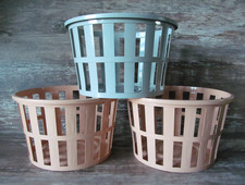 Vtg Round Plastic Baskets Storage Organizing ...
