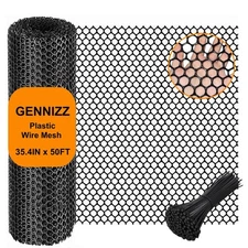Plastic Chicken Wire Mesh, 35.4IN x 50FT Plastic Wire Mesh Fence Roll, Garden...