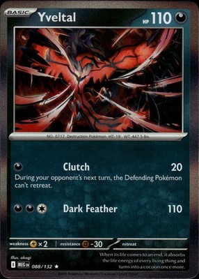 Pokemon TCG Card Yveltal ME01: Mega Evolution 088/132