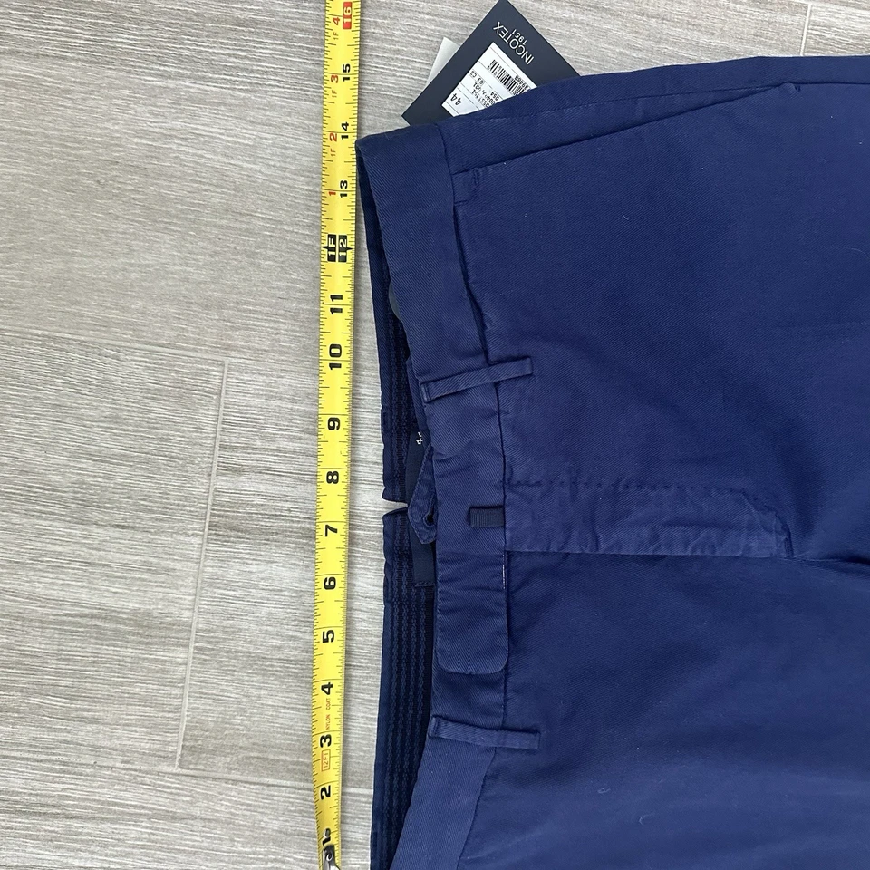 NWT Incotex Slim Fit Slack Pants Sz 44 Blue Cotton Blend Slash Pocket Slow wear - Image 4 of 4