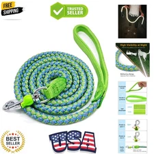 Lightweight Reflective Dog Leash - 6ft Braided Nylon for Training and Walks