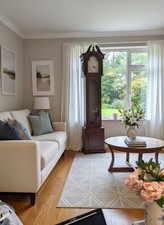 FLOOR CLOCK, Tempus Fugit, Westminster Mahogany Clock