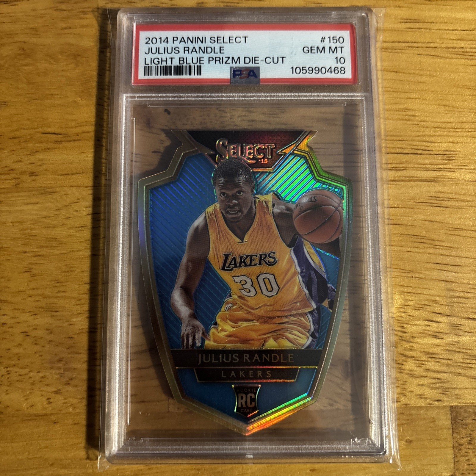 Julius Randle 2014 Panini Select Light Blue Prizm Die Cut #150 /199 PSA 10