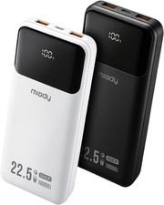 Miady 2-Pack Portable Charger 10000mAh UL Listed, 22.5W Power Bank Slim