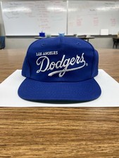 Rare Vintage 90s Los Angeles Dodgers Single Line Script MLB Blue SnapBack