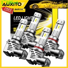 AUXITO LED Headlight High Low Beam Bulb 9005 9006 Combo Clear Cool White 2/4X