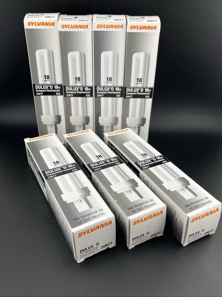 SYLVANIA CF18DD/835/ECO Plug-In CFL Bulb,18W,1150 lm,3500K PK 7 - Image 3 of 4