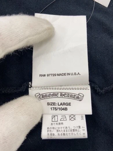 T shirt CHROME HEARTS CH più tasche L cotone BLK