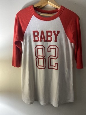 Vtg 80s  1982  Baby Baseball Style Ringer Tee California Sz M