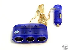 CIG LIGHTER POWER Y SPLITTER ADAPTER GPS PHONE 1 to 3