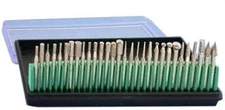 60pc 400 grit Diamond Burr Bit Set for Rotary Tool Glass Tile Ceramic
