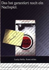 Lucky Strike Werbung Anzeige Reklame