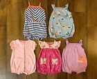 Carters Baby Girl Clothes Lot 3 Months Rompers Outfits Summer Bundle Mouse Bird