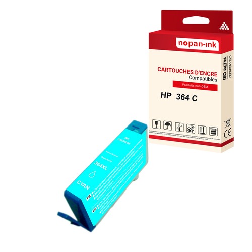 Cartouche D'Encre Cyan Compatible HP 364XL - Neuf Sous Blister