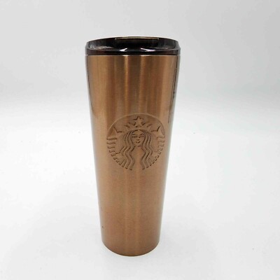 Starbucks Metallic Copper Stainless Steel Cold Cup Tumbler 16oz