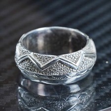 Size 5.75, southwestern sterling silver 925 handmade textured band ring