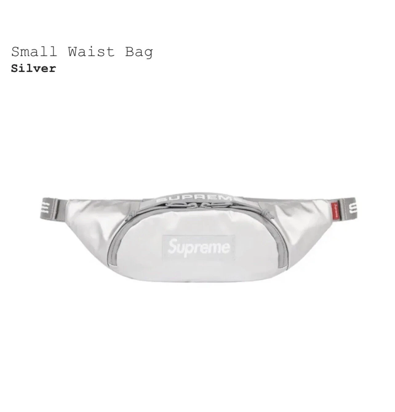 Supreme Petit Sac Taille Argent Fw22 Neuf AUTHENTIQUE