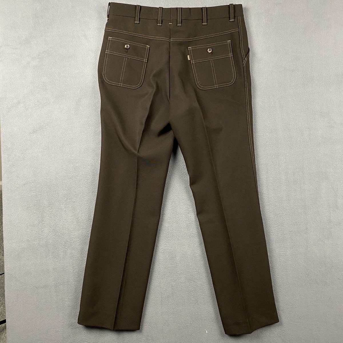 Vintage Levis Panatela Pants Slacks Mens 34x30 Brown 70s