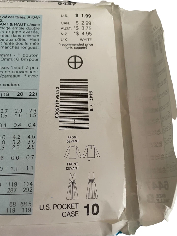 Butterick 6447 SEE & SEW Easy MOCK WRAP JUMPER & TOP Size B 12-14-16 - Image 3 of 4