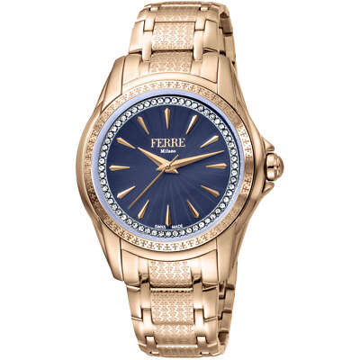 Ferre Milano Women's Watch Classic Quartz Silver Tone Dial Bracelet FM1L119M0071