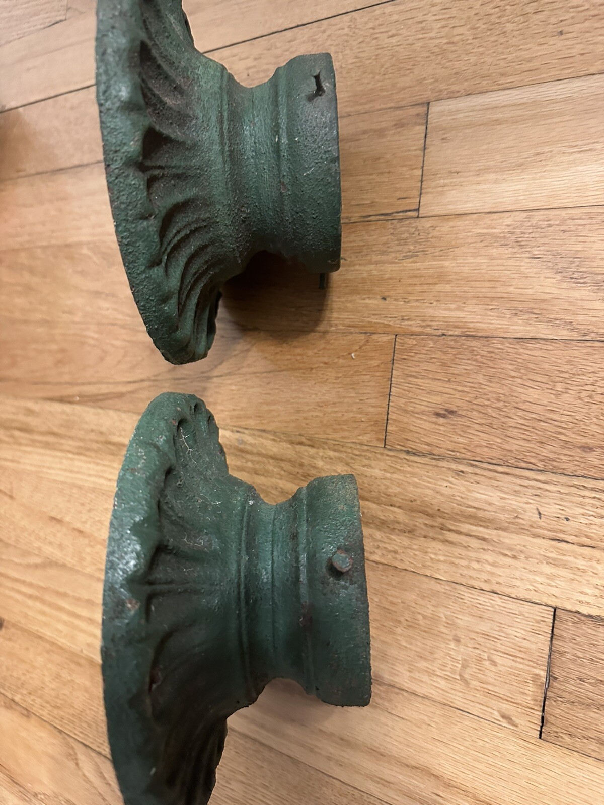 SET OF 2 ANTIQUE CAST IRON LIGHT FIXTURES VINTAGE ART DECO G60 eBay