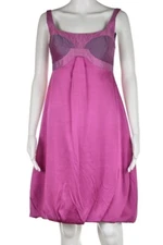 Nicole Miller Collection Womens Dress Size 8 Pink Sheath Metallic Knee Length