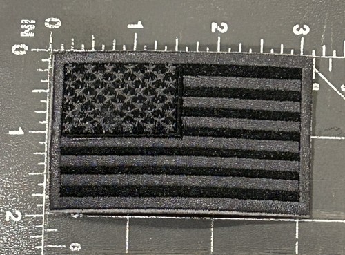 United States of America USA American Flag Black Grey Applique Badge Patch