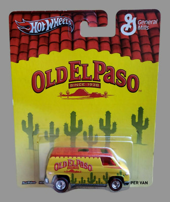 2013 Hot Wheels SUPER VAN Old El Paso Pop Culture General Mills Yellow & Red RR