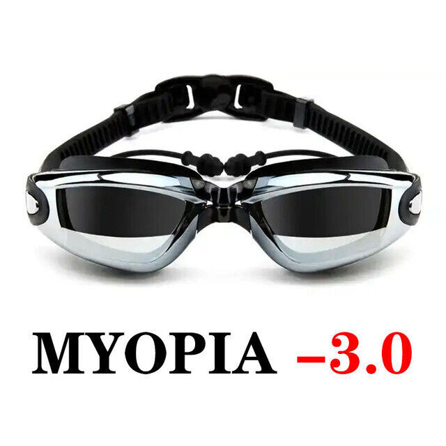 Myopia Prescription Swim Glasses 5.0 2.5 Goggles Adult Unisex