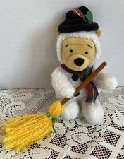 Vintage Winnie the Pooh Plush Holiday Christmas Snowman 8'' Plush Disney Store