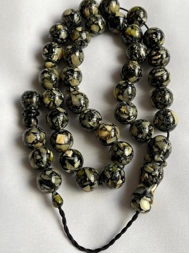 Mixed Natural Amber & Bakelite Rosary سبحه كسر كهرب بولوني كهرمان وبكالايت مشكل - Picture 7 of 24