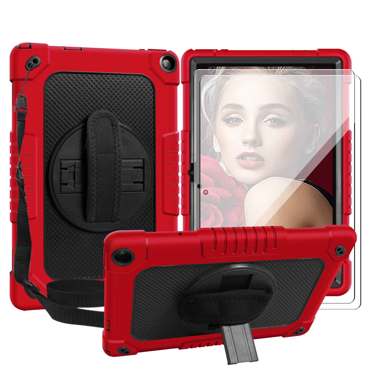 Custodia Con Maniglia Antiurto Per T-Mobile REVVL TAB 5G, Custodia - Foto 3