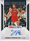 2024-25 Hoops Great SIGnificance Autograph #5 Jeremiah Robinson-Earl Pelicans