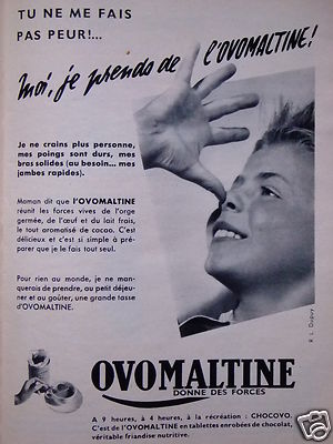 PUBLICITÉ ADVERTISING 0421 1968 Ovomaltine instantané ma tv couleur