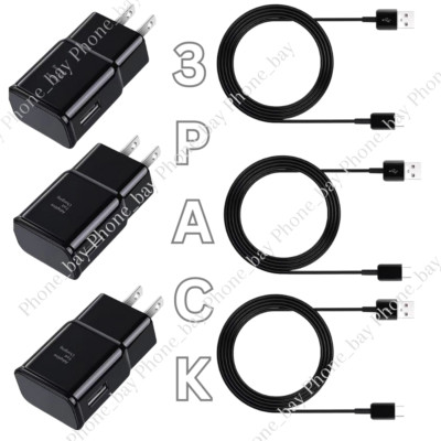 3 PACK Adaptive Fast Charger Type C Charger C Cable for Samsung Galaxy S21/S20