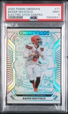 2020 Panini Obsidian Baker Mayfield #71 Electric Etch Contra PSA 9 SSP Case Hit