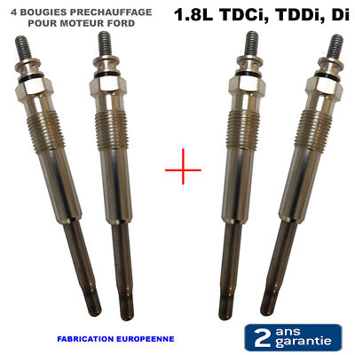 Kit 4 Bougies De Préchauffage YOU.S Pour Ford Transit Custom 2.2 TDCi - Compatible Références OEM