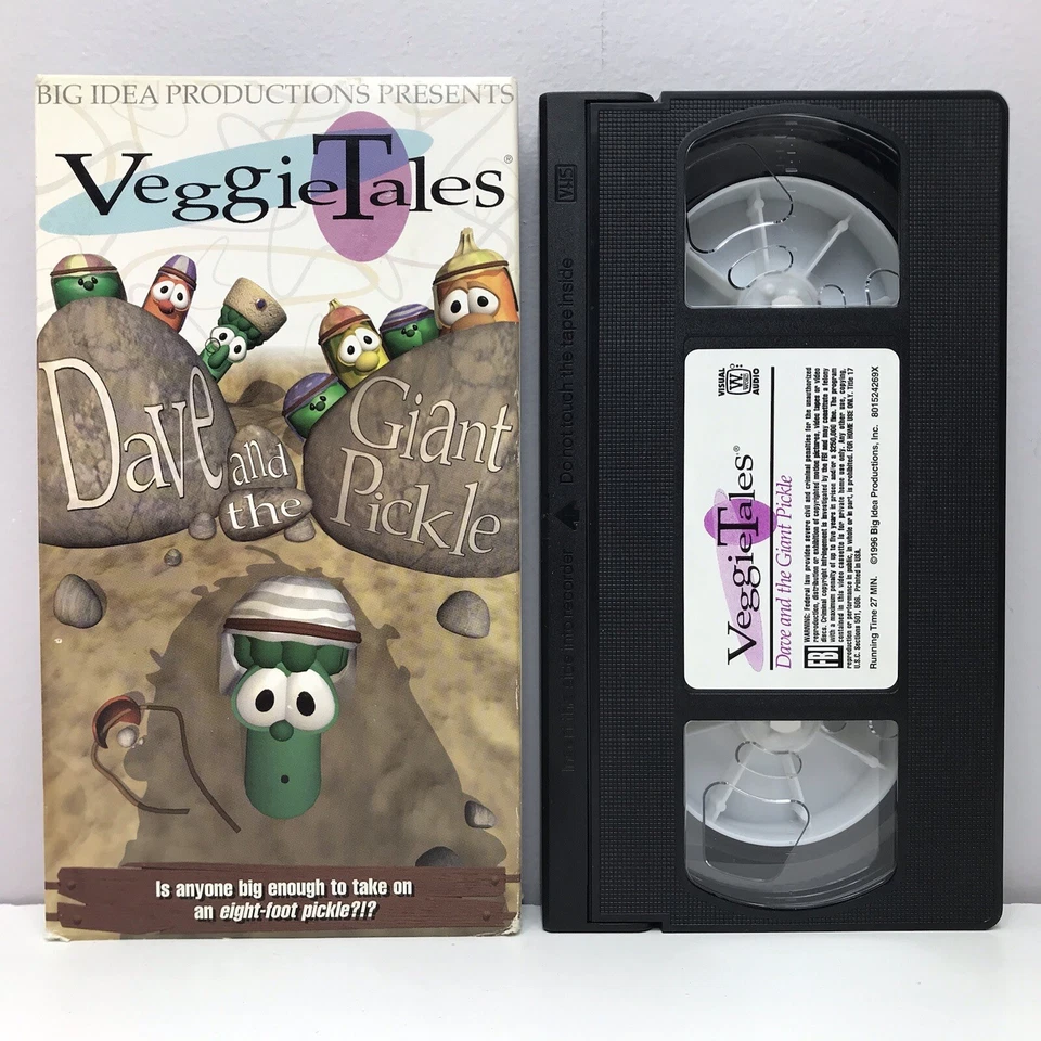VeggieTales Dave The Giant Pickle VHS Video Tape Christian Kids Self-Esteem GOD - Image 2 of 4
