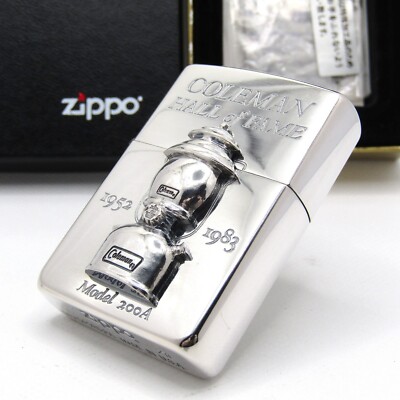 Coleman Hall of Flame Metal Limited Zippo Oil Lighter 1996 Mint