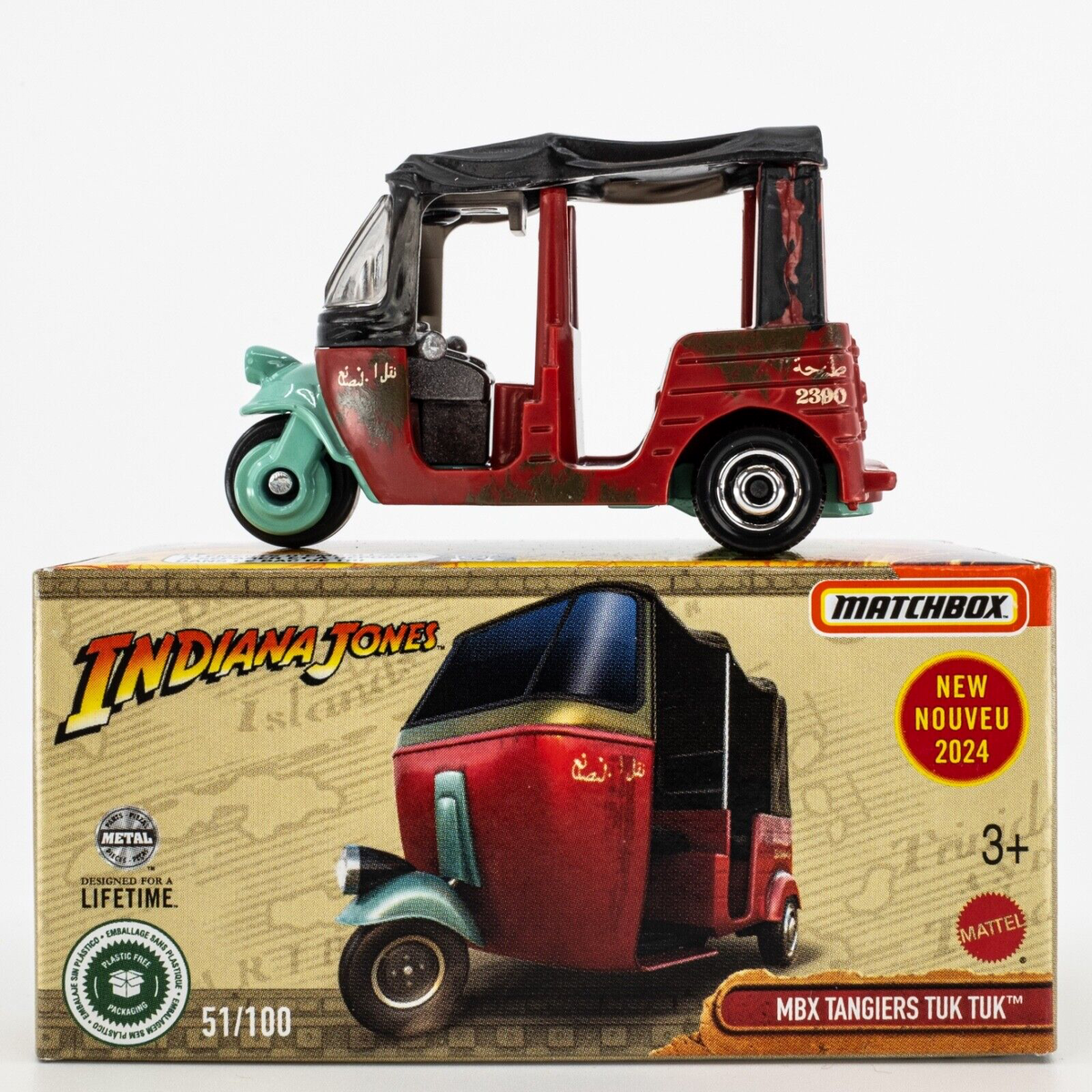 2024 Matchbox Power Grabs #51 MBX Tangiers Tuk Tuk™ RED | INDIANA