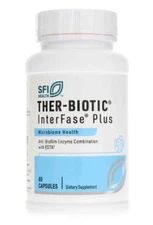 Klaire Labs Interfase Plus 60 Caps Multi-Enzyme EDTA GI Gut Detox Biofilms 12/25