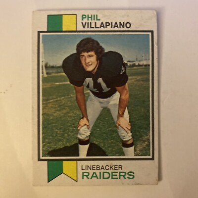 1973 Topps Football Phil Villapiano Oakland Raiders Card #235