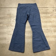 Vintage 70s Bell Bottom Jeans Hippie Wide Leg Dark Denim USA Made 34 X 31
