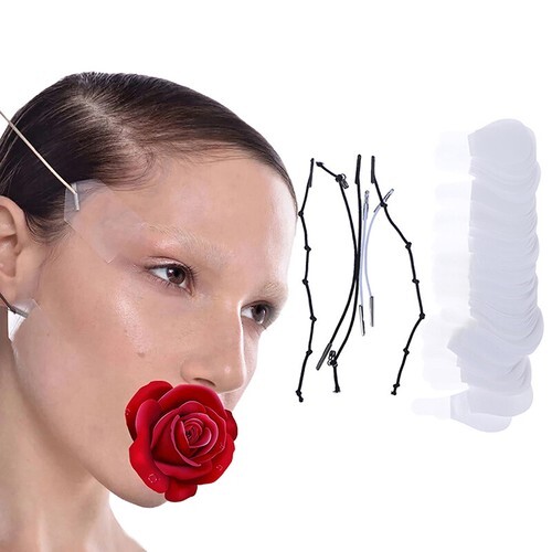 100Pcs V-Shape Face Lift Tape Stickers Thin Invisible Slim Make Up Anti Aging - Picture 12 of 12