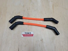 Ton's Orange 10mm Spark Plug Wires 08-16 Harley FXCW FXCWC FXS Breakout Rocker C