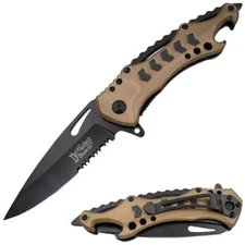 8" DARK FANTASY BLADES EDC FOLDING POCKET KNIFE w/ POCKET CLIP & BOTTLE OPENER