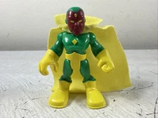 Playskool Marvel Super Hero Adventures VISION figure w/yellow cape Avengers
