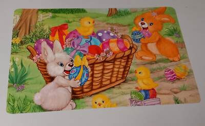 BRINGMEHOME Platzdeckchen-Set Ostermotive – 6 Stück, 30x45 Cm, Waschbar Aus Baumwolle/Jute