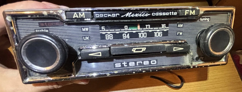 MERCEDES BENZ OEM BECKER MÉXICO CASSETE Vollstereo player rádio estéreo - sem amplificador - Imagem 2 de 4